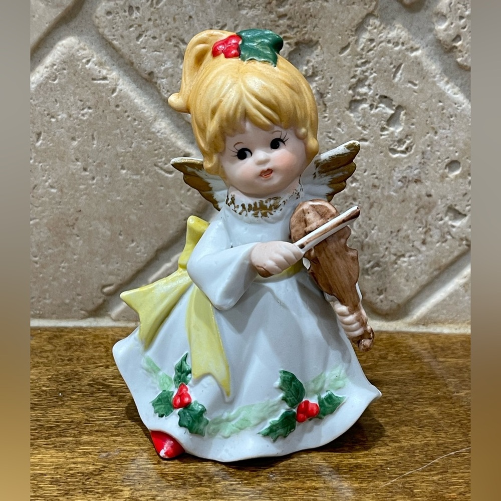 Ceramic Angel Figurine with Violin